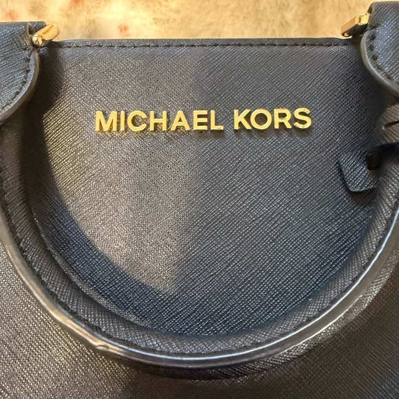 Michael Kors Black Satchel with Gold Accents - Picture 4 of 6